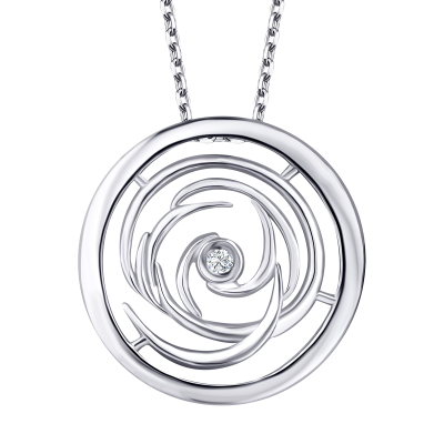 Pırlantalı Gümüş Işık Çemberi Kolye - Baroni Diamond (1)